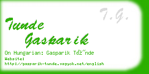 tunde gasparik business card